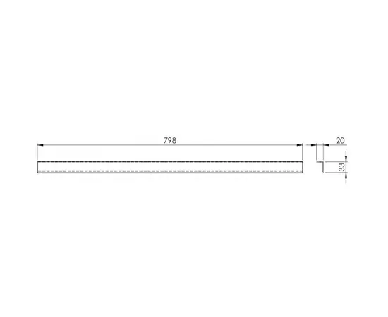 ავეჯის სახელური  Elita LOOK CHROM 80 1 PC. (L-798/R-758)