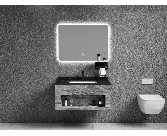 Bathroom Furniture Set with Mirror Layla Stainless Steel FYB001-80 SW01