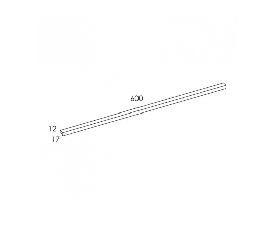 ავეჯის სახელური  Elita CHROME 60 KWADRO PLUS 1 PC. (L-600/R-576)