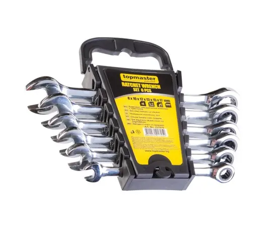 Combination spanner with ratchet Topmaster 231970 8-17 mm 6 pcs