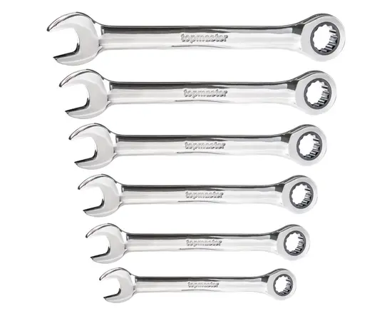 Combination spanner with ratchet Topmaster 231970 8-17 mm 6 pcs