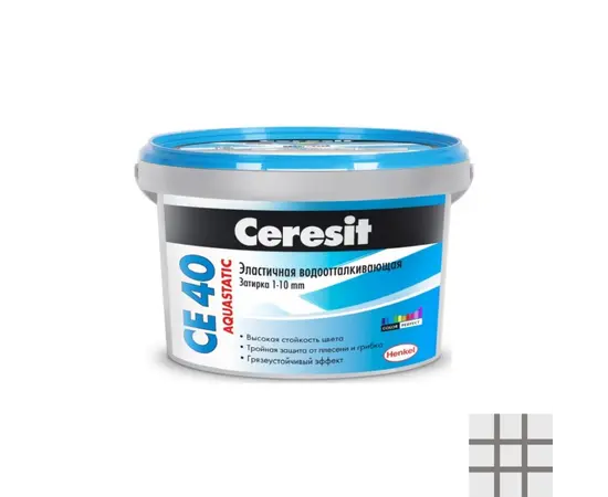 Затирка Ceresit Aquastatic CE 40 2 кг антрацит