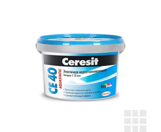 Затирка Ceresit Aquastatic CE 40 2 кг белая