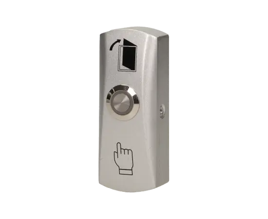 Illuminated ORNO button for door with electric strike aluminum