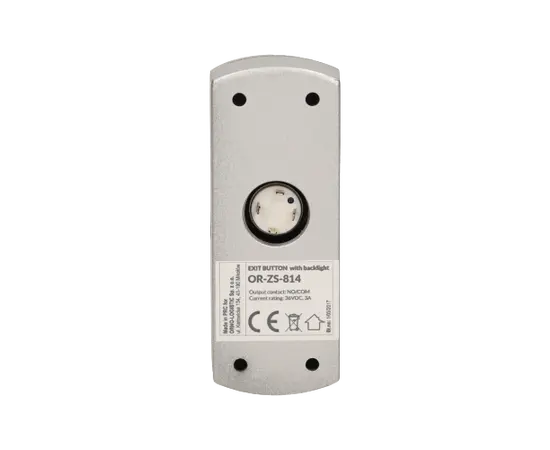 Illuminated ORNO button for door with electric strike aluminum