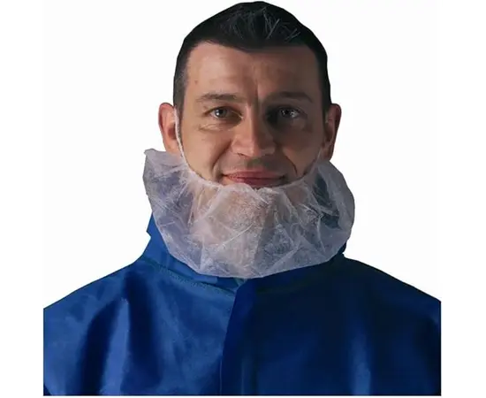 Одноразовая защитная маска для бороды Coverguard Белая 100 шт