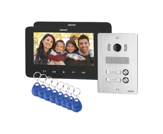 Video intercom ORNO 7 INDI MULTI N 2 subscribers built-in OR-VID-VP-1072/B