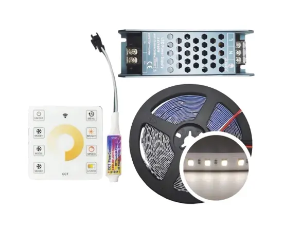 ლენტი LED guoye-120 10m 100W 24V CCT 3000K~6000K თეთრი