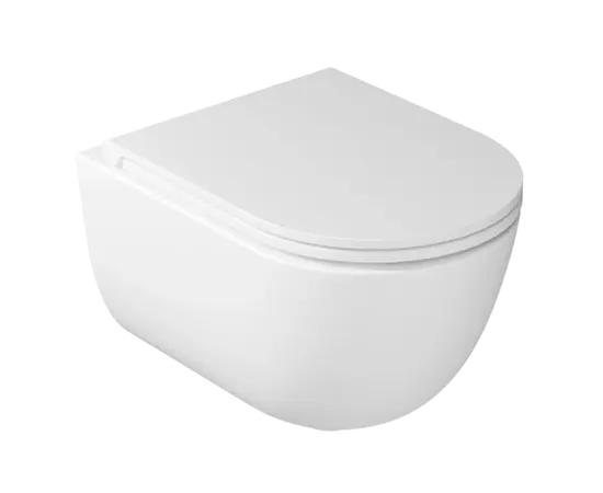 დასაკიდი უნიტაზი თავსაფრით GALASSIA Dream new white 52x36 სმ