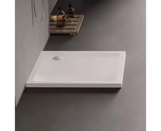 Душевой поддон New Trendy Stone White B-0542 90X90X4,5см квадратный
