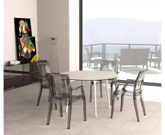 Armchair black transparent 053 Arthur 91x45x56 cm