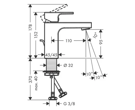 ხელსაბნის შემრევი Hansgrohe 71561000