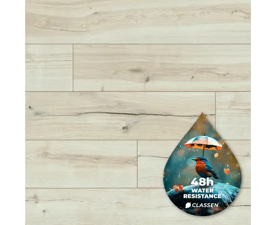 Laminate water resistant Classen Casa Energy Aqua Protect Sacramento Rustic Oak 1285x192x8 mm