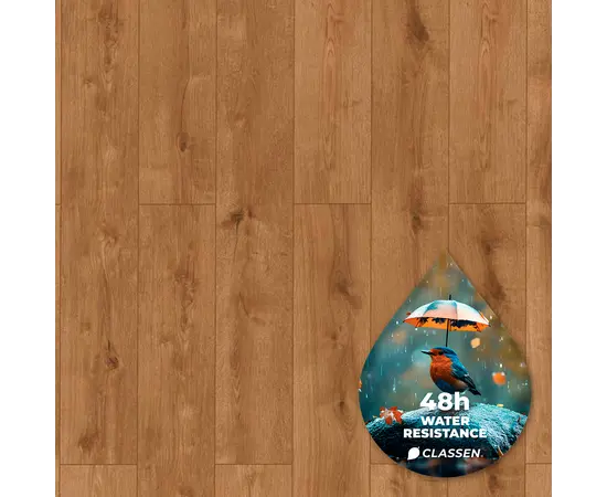 Laminate water resistant Classen Story Aqua Protect oak Darwin 62430 1285x192x12 mm AC4/32