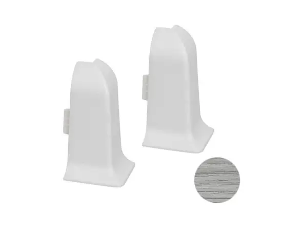 Наружный угол для плинтуса VOX PVC Esquero E-620 дуб светло-серый 2 шт.