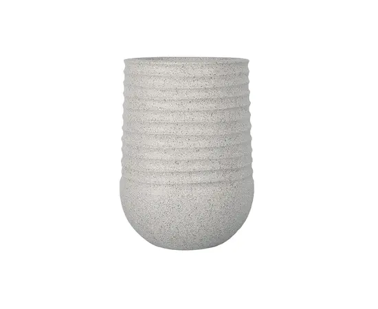 ქოთანი ყვავილის Mega Collections Titan Heron Egg Vase Rib Beige D53H70