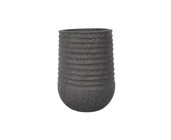 ქოთანი ყვავილის Mega Collections Titan Heron Egg Vase Rib Anthracite D39H51