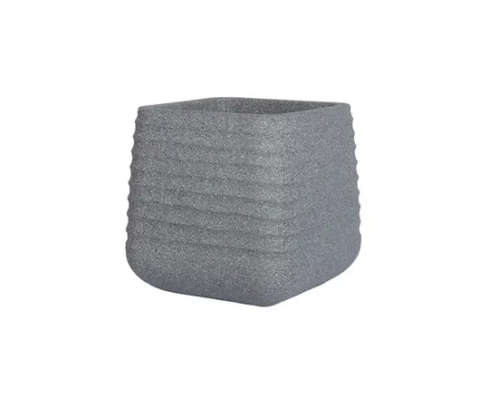 ქოთანი ყვავილის Mega Collections Titan Heron Sq. Pot Rib Grey W38H37