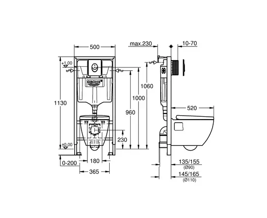 Installation kit Grohe 39583000