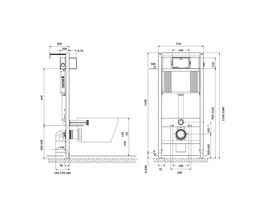Инсталляция для унитаза Cersanit Aqua Prime P 50Z