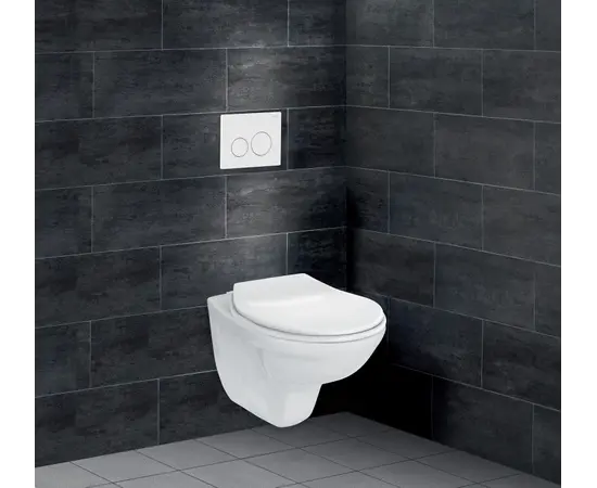 Set Siamp Ingenio Extenso Hung toilet + installation + button