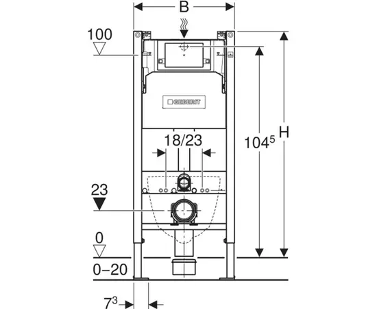 Concealed installation for toilet Geberit Alpha 458.233.00.1
