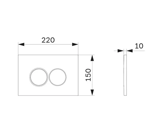 Installation button AM.PM ProC L I070138 Black Matt AM.PM (plastic)