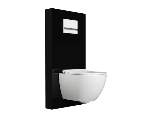 Visam Agora installation system with black panel and button