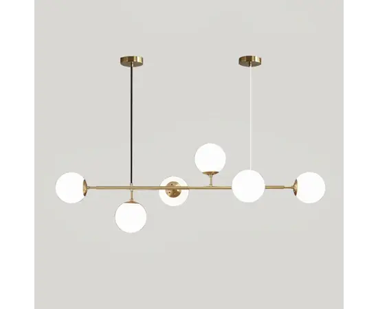 ჭაღი Pendent E27 8 2313-8 BZ WH ოქროსფერი თეთრი