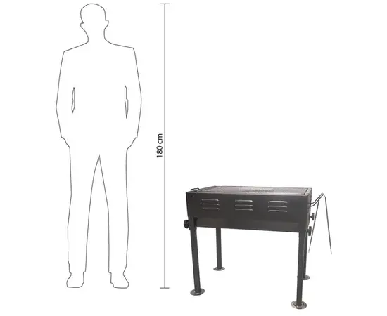 Brazier grill Dongfang 1009M 22048 50x31x60 cm