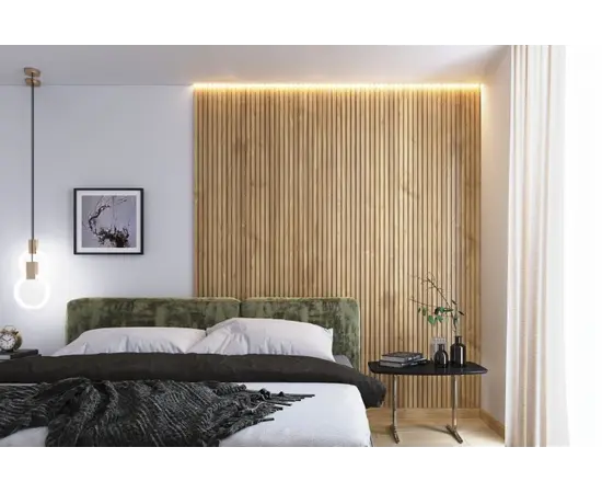 კედლის პანელი MDF Super Profil 12117 2800x117x12 მმ 0.3276 მ² შავი