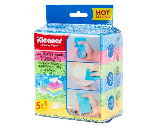 ღრუბელი ჭურჭლის Kleaner 6 ც