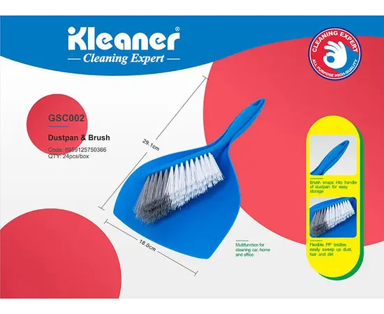 Broom with scoop Kleaner GSC002