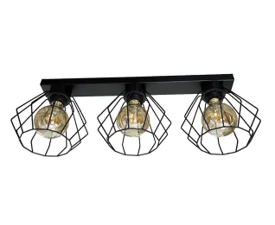 Ceiling lamp Leti 3 E27 metal black diamond 082