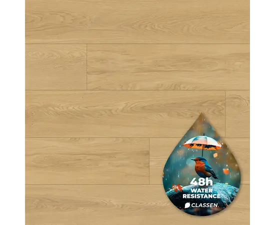 ლამინატი წყალმდგრადი Classen Elegance Tradition Oak Cremona 1285x192x8 AC5/33 4V