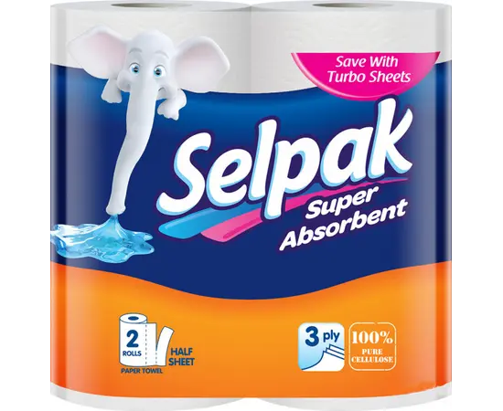 Tрехслойные полотенца Selpak 2 шт