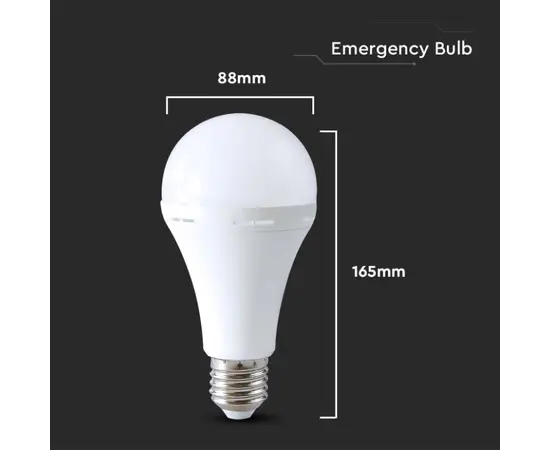 Lamp V-TAC 15W 4000K E27 7795 A90 with battery
