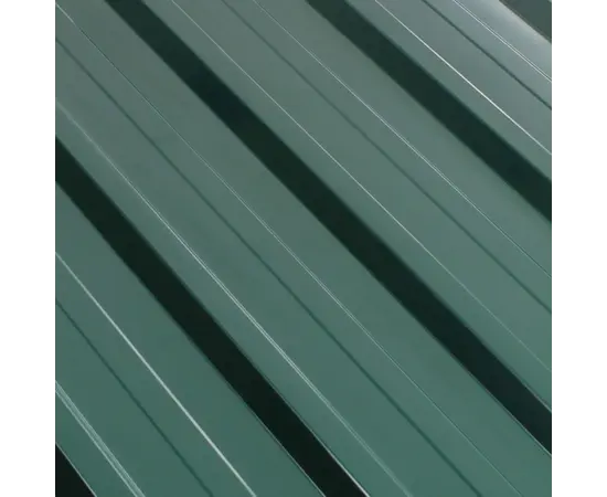 Corrugated board trapeze 1140x2000x0.45 mm 2.28 m² green
