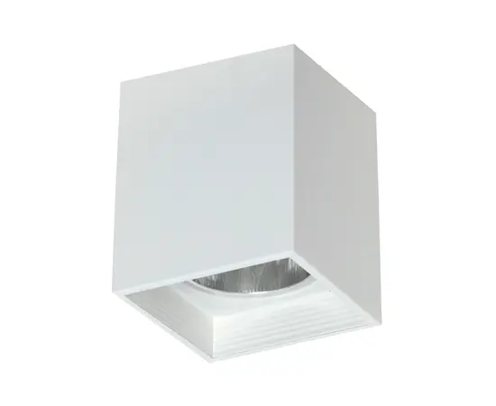Светильник точечный Luminex Downlight square 7252 1x60W E27 белый