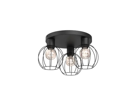 Ceiling lamp LUMINEX Laps 3 E27 metal black ball 220