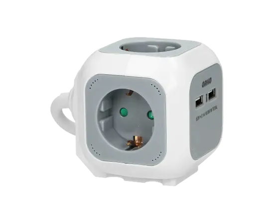 დამაგრძელებელი კუბი  ORNO 4 1.5მ 2 USB Schuko
