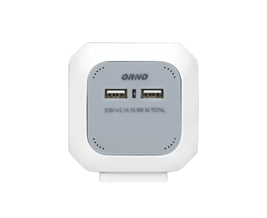 დამაგრძელებელი კუბი  ORNO 4 1.5მ 2 USB Schuko