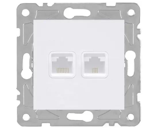 Розетка TDM RJ45 RJ11 QUAD белый