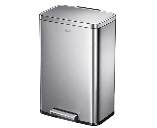 Metal Trash Bin Silver Ekoflora 50L