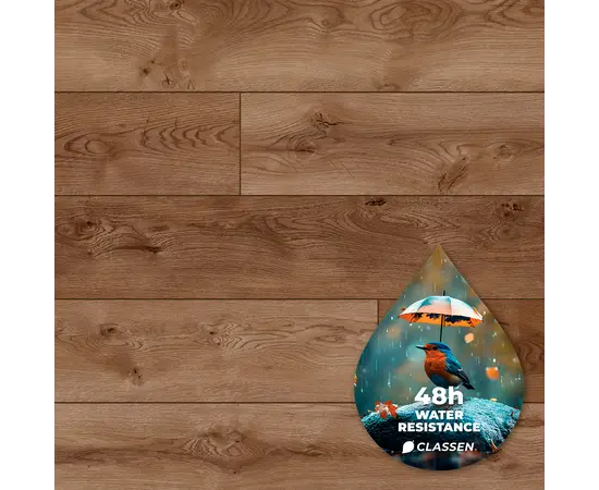 Laminate water resistant Classen Story Aqua Protect 53344 4V AC5/33 Medina Oak 1285x192x12 mm
