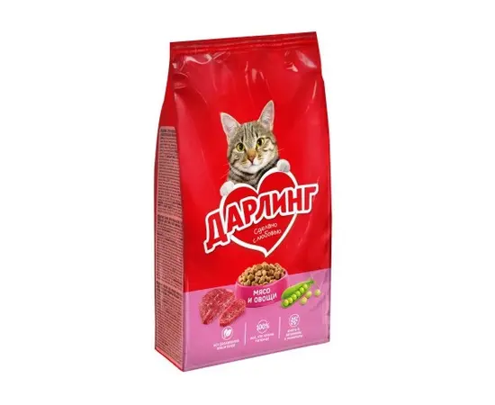 კატის მშრალი საკვები Darling საქონლის ხორცი და ბოსტნეული 760გ