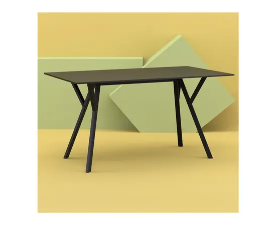 მაგიდა შავი MAX DÉCOR 74x140x80 სმ