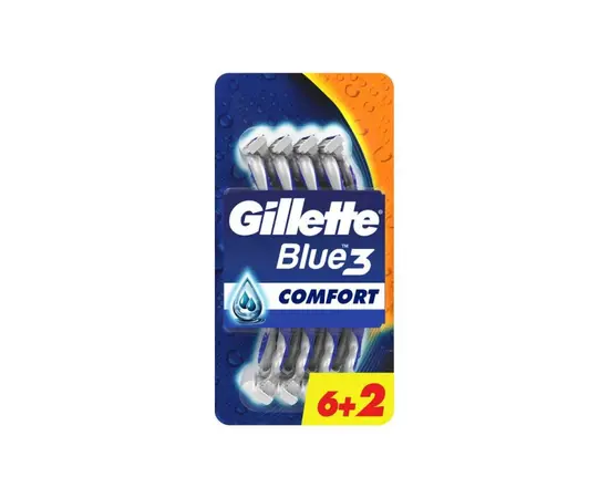 Станок одноразовый для бритья Gillette Comfort Blue3 6+2 шт