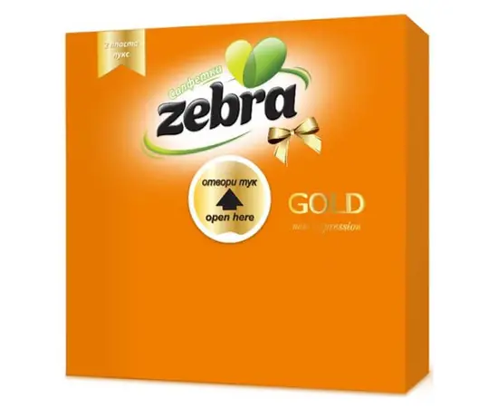ხელსახოცები Zebra Deluxe ნარინჯისფერი 33x33 სმ