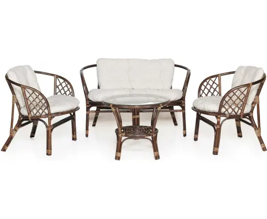 Set of garden furnitiure rotange BAHAMA table sofa two chairs